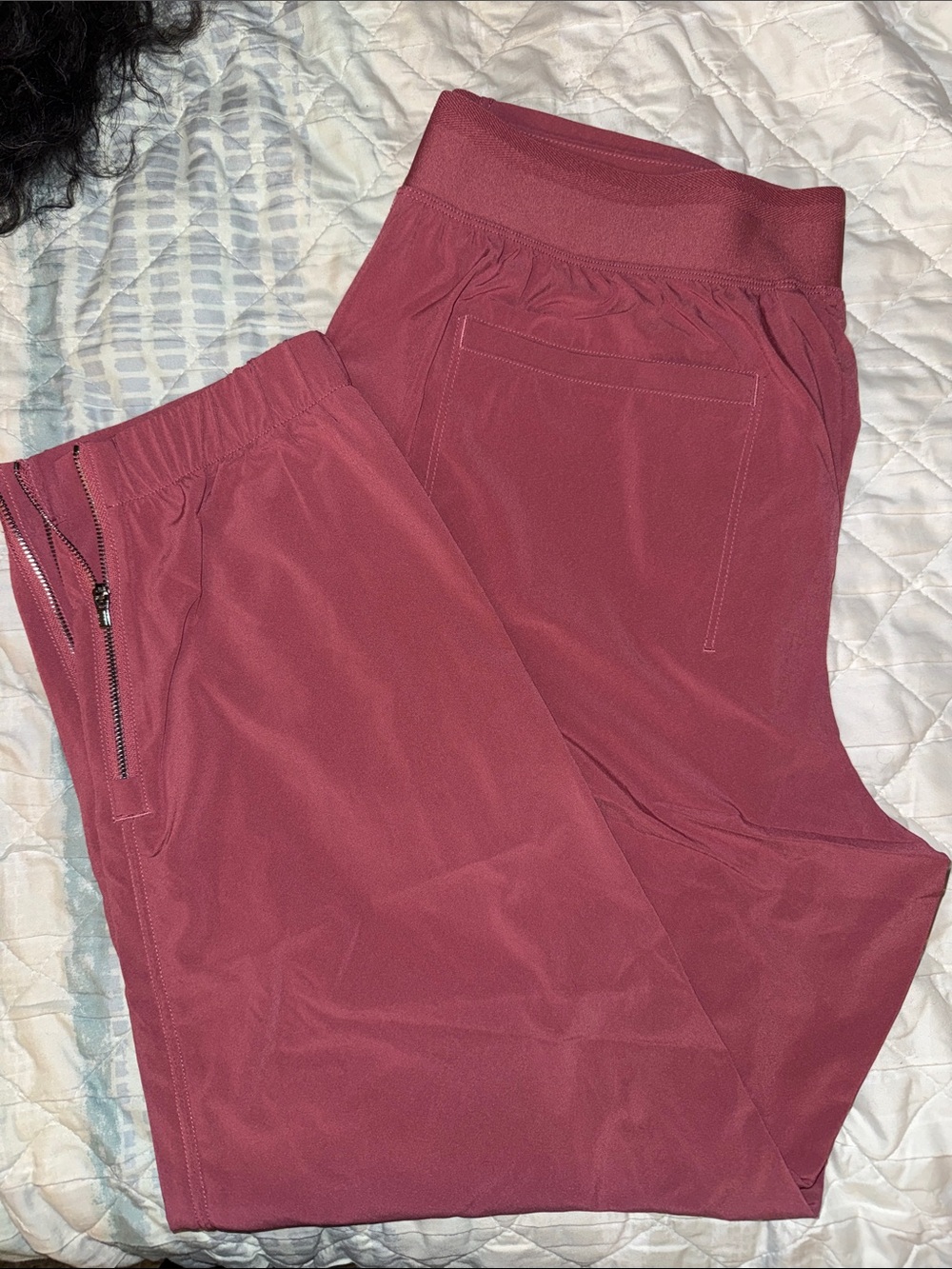 Athleta Women's Track Joggers in Dusty Rose